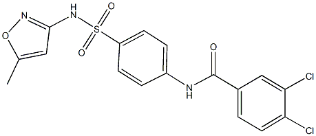 3,4-dichloro-N-(4-{[(5-methyl-3-isoxazolyl)amino]sulfonyl}phenyl)benzamide Struktur