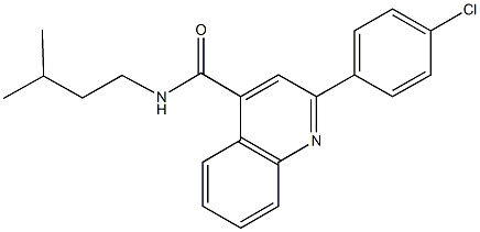 2-(4-chlorophenyl)-N-isopentyl-4-quinolinecarboxamide Struktur