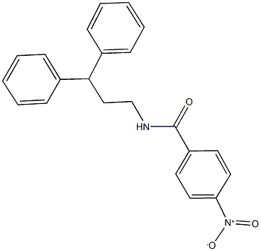 N-(3,3-diphenylpropyl)-4-nitrobenzamide Struktur