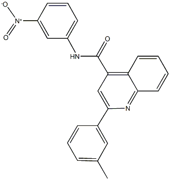 N-{3-nitrophenyl}-2-(3-methylphenyl)-4-quinolinecarboxamide Struktur