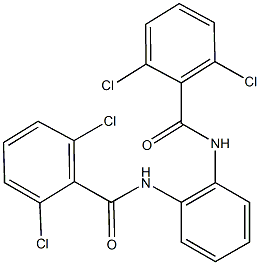 2,6-dichloro-N-{2-[(2,6-dichlorobenzoyl)amino]phenyl}benzamide Struktur