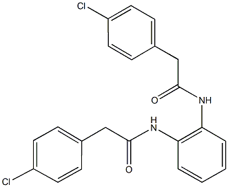 2-(4-chlorophenyl)-N-(2-{[(4-chlorophenyl)acetyl]amino}phenyl)acetamide Struktur