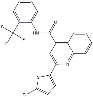 2-(5-chloro-2-thienyl)-N-[2-(trifluoromethyl)phenyl]-4-quinolinecarboxamide Struktur