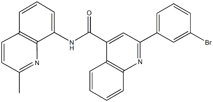 2-(3-bromophenyl)-N-(2-methyl-8-quinolinyl)-4-quinolinecarboxamide Struktur