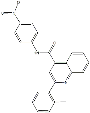 N-{4-nitrophenyl}-2-(2-methylphenyl)-4-quinolinecarboxamide Struktur