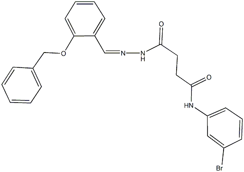 4-{2-[2-(benzyloxy)benzylidene]hydrazino}-N-(3-bromophenyl)-4-oxobutanamide Struktur