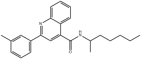 N-(1-methylhexyl)-2-(3-methylphenyl)-4-quinolinecarboxamide Structure