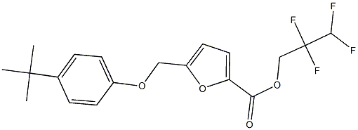 2,2,3,3-tetrafluoropropyl 5-[(4-tert-butylphenoxy)methyl]-2-furoate Struktur