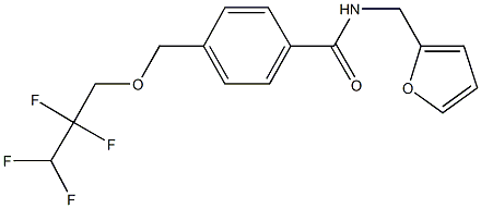 N-(2-furylmethyl)-4-[(2,2,3,3-tetrafluoropropoxy)methyl]benzamide Struktur