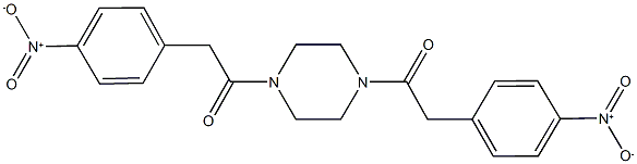 1,4-bis({4-nitrophenyl}acetyl)piperazine Struktur