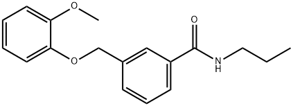 3-[(2-methoxyphenoxy)methyl]-N-propylbenzamide Struktur