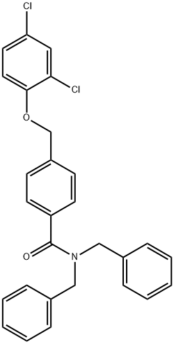 N,N-dibenzyl-4-[(2,4-dichlorophenoxy)methyl]benzamide Struktur