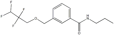 N-propyl-3-[(2,2,3,3-tetrafluoropropoxy)methyl]benzamide Struktur