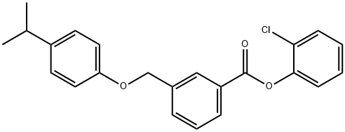 2-chlorophenyl 3-[(4-isopropylphenoxy)methyl]benzoate Struktur