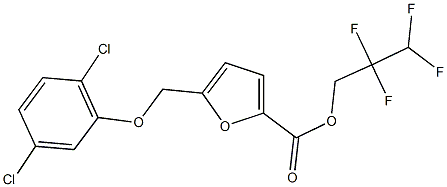 2,2,3,3-tetrafluoropropyl 5-[(2,5-dichlorophenoxy)methyl]-2-furoate Struktur