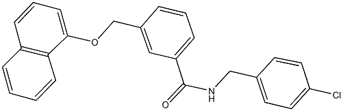 N-(4-chlorobenzyl)-3-[(1-naphthyloxy)methyl]benzamide Struktur