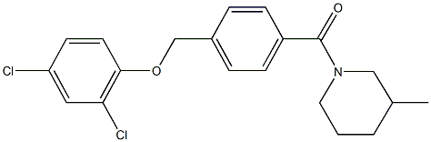 2,4-dichlorophenyl 4-[(3-methyl-1-piperidinyl)carbonyl]benzyl ether Struktur