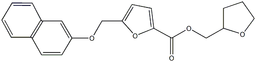 tetrahydro-2-furanylmethyl 5-[(2-naphthyloxy)methyl]-2-furoate Struktur