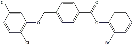 2-bromophenyl 4-[(2,5-dichlorophenoxy)methyl]benzoate Struktur