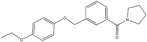 1-{3-[(4-ethoxyphenoxy)methyl]benzoyl}pyrrolidine Struktur