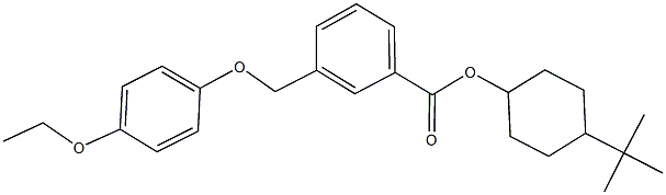 4-tert-butylcyclohexyl 3-[(4-ethoxyphenoxy)methyl]benzoate Struktur