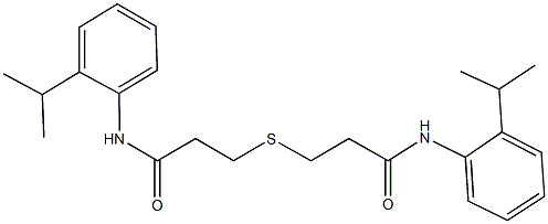 3-{[3-(2-isopropylanilino)-3-oxopropyl]sulfanyl}-N-(2-isopropylphenyl)propanamide Struktur