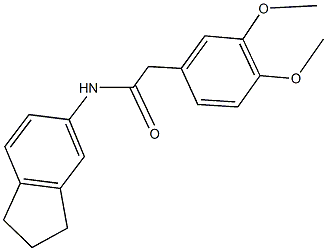 N-(2,3-dihydro-1H-inden-5-yl)-2-(3,4-dimethoxyphenyl)acetamide Struktur