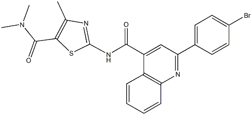 2-(4-bromophenyl)-N-{5-[(dimethylamino)carbonyl]-4-methyl-1,3-thiazol-2-yl}-4-quinolinecarboxamide Struktur