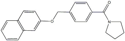 2-naphthyl 4-(1-pyrrolidinylcarbonyl)benzyl ether Struktur