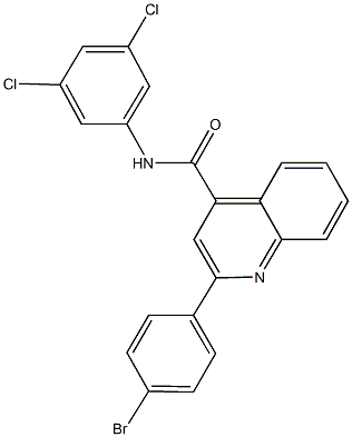 2-(4-bromophenyl)-N-(3,5-dichlorophenyl)-4-quinolinecarboxamide Struktur