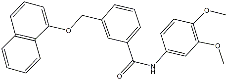 N-(3,4-dimethoxyphenyl)-3-[(1-naphthyloxy)methyl]benzamide Struktur