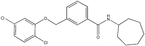 N-cycloheptyl-3-[(2,5-dichlorophenoxy)methyl]benzamide Struktur