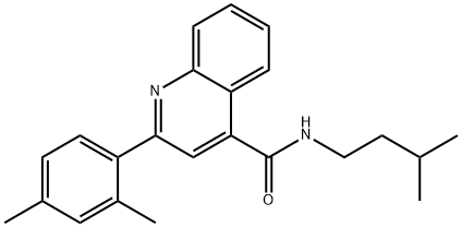 2-(2,4-dimethylphenyl)-N-isopentyl-4-quinolinecarboxamide Struktur