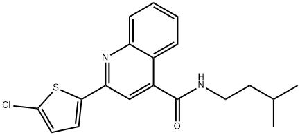 2-(5-chloro-2-thienyl)-N-isopentyl-4-quinolinecarboxamide Struktur