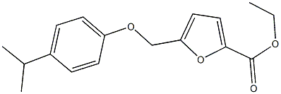 ethyl 5-[(4-isopropylphenoxy)methyl]-2-furoate Struktur