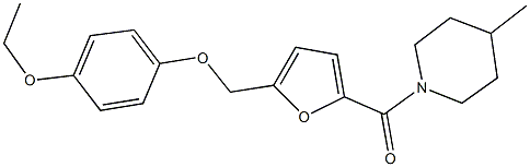 1-{5-[(4-ethoxyphenoxy)methyl]-2-furoyl}-4-methylpiperidine Struktur