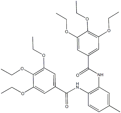 3,4,5-triethoxy-N-{5-methyl-2-[(3,4,5-triethoxybenzoyl)amino]phenyl}benzamide Struktur