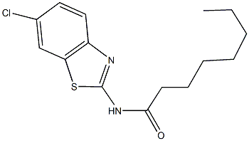 N-(6-chloro-1,3-benzothiazol-2-yl)octanamide Struktur