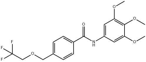 4-[(2,2,2-trifluoroethoxy)methyl]-N-(3,4,5-trimethoxyphenyl)benzamide Struktur