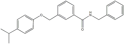 N-benzyl-3-[(4-isopropylphenoxy)methyl]benzamide Struktur