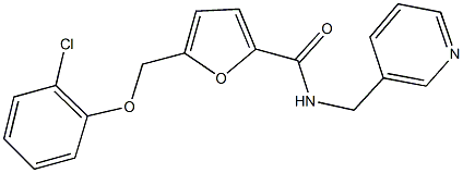 5-[(2-chlorophenoxy)methyl]-N-(3-pyridinylmethyl)-2-furamide Struktur