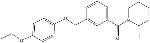 1-{3-[(4-ethoxyphenoxy)methyl]benzoyl}-2-methylpiperidine Struktur