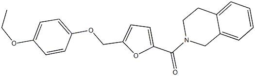 2-{5-[(4-ethoxyphenoxy)methyl]-2-furoyl}-1,2,3,4-tetrahydroisoquinoline Struktur