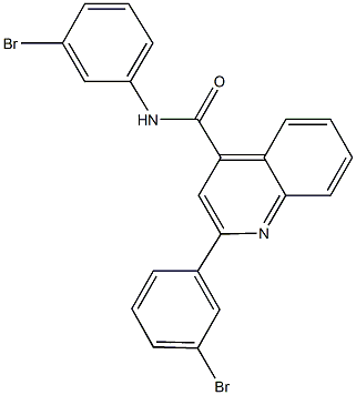 N,2-bis(3-bromophenyl)-4-quinolinecarboxamide Struktur