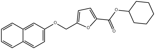 cyclohexyl 5-[(2-naphthyloxy)methyl]-2-furoate Struktur