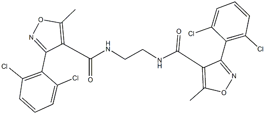 3-(2,6-dichlorophenyl)-N-[2-({[3-(2,6-dichlorophenyl)-5-methylisoxazol-4-yl]carbonyl}amino)ethyl]-5-methylisoxazole-4-carboxamide Struktur