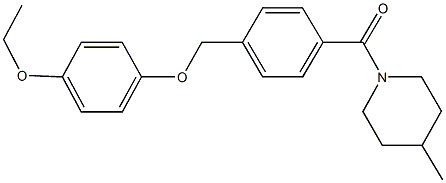 1-{4-[(4-ethoxyphenoxy)methyl]benzoyl}-4-methylpiperidine Struktur