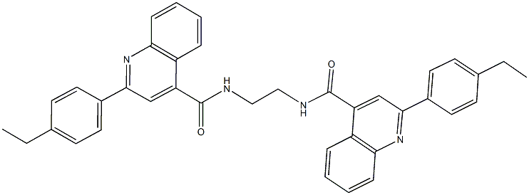 2-(4-ethylphenyl)-N-[2-({[2-(4-ethylphenyl)-4-quinolinyl]carbonyl}amino)ethyl]-4-quinolinecarboxamide Struktur