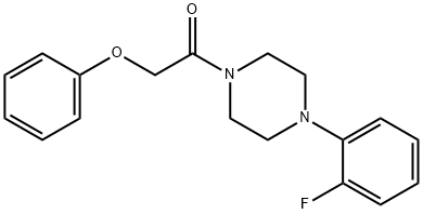 1-(2-fluorophenyl)-4-(phenoxyacetyl)piperazine Struktur