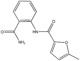 N-[2-(aminocarbonyl)phenyl]-5-methyl-2-furamide Struktur